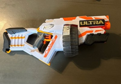 NERF Ultra One Dart Blaster White Orange Ultra Series Motorized Tested No Darts