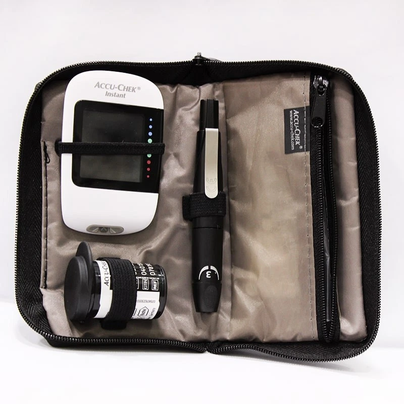 Kit medidor de glucosa en sangre instantáneo Accu-chek + 20 tiras reactivas para diabéticos