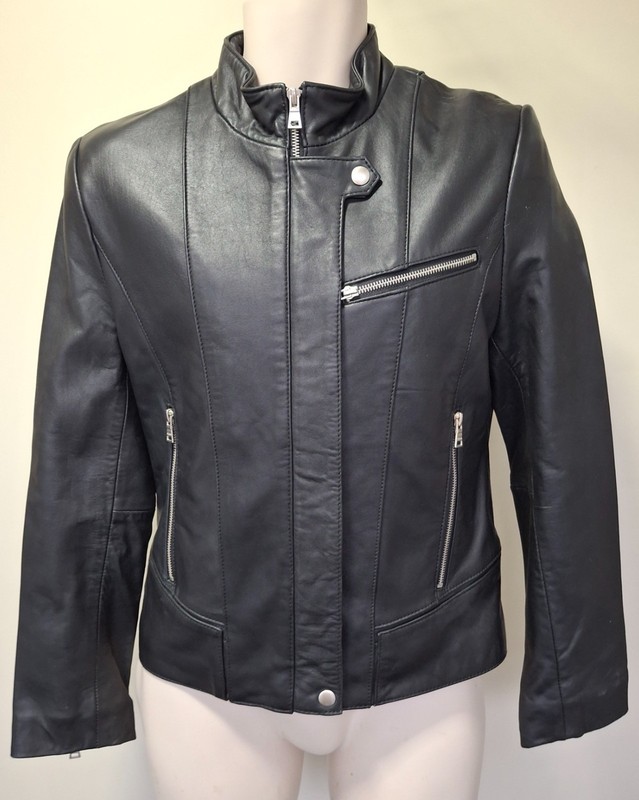 NEW! Izod Womens Lamb Leather Jacket Buttery Soft $495 Tag Sz M