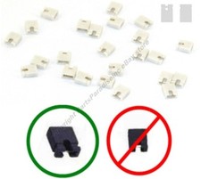 Lot100 Jumper/Jump Block 2.54mm/.1" Computer/HD/CD/SCSI/PCB/Circuit Board WHITE