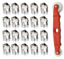 20 Pack of Screen Installer Clips 1 Spline Roller, Installs on Window Doors,