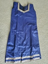 Girls INDIAN TUNIC TOP KURTI, Chest 30, L34 Dark Blue, solid, Silk