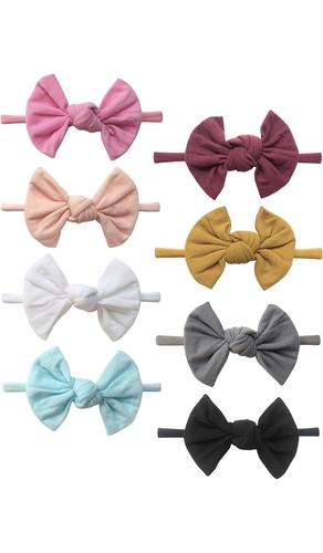 Headbands Newborn Infant Toddler Hairbands Hats Soft Cute Headwrap 8-Baby Girl