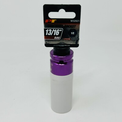 Performance Tool W32921 1/2 Inch Drive 13/16 Inch Thin Wall Color Lug Nut Socket