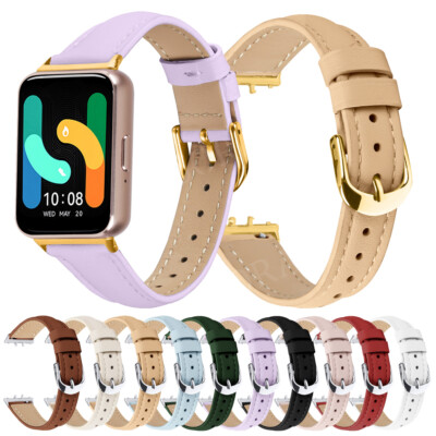 Genuine Leather Slim Wrist Band For Samsung Galaxy Fit 3 Replacement Watch Strap