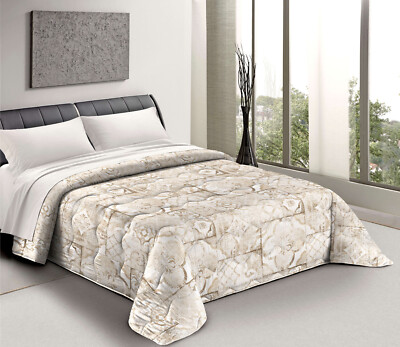 Winter-Doppel-Einzelbett-Platz Halbfayence beige AMALFI