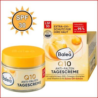 Balea Q10 Anti-Falten Nourish Gesichtscreme LSF30 Anti-Aging Feuchtigkeitscreme Vegan