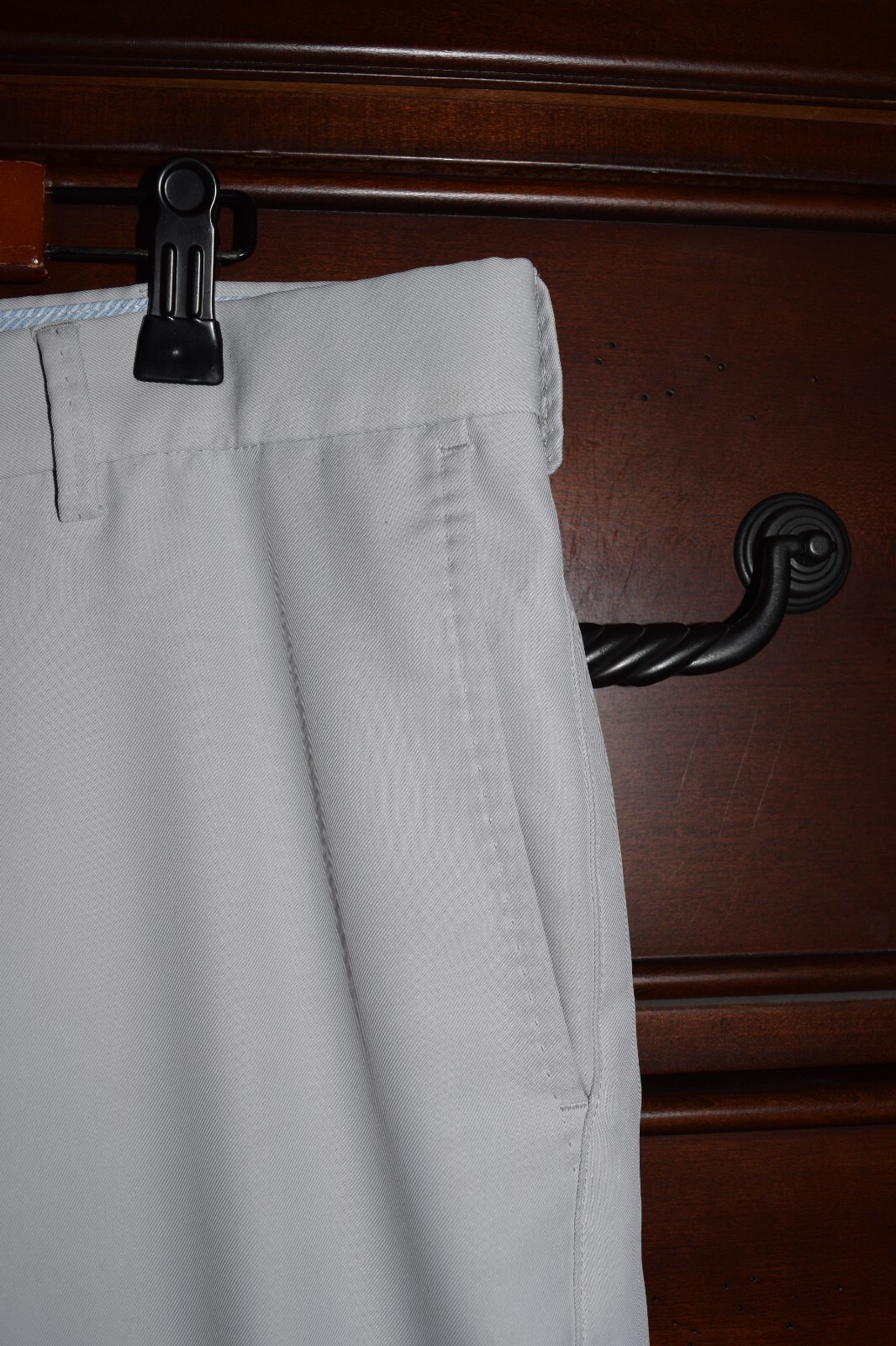 Men's Peter Millar Solid Light Gray Flat Front At… - image 5