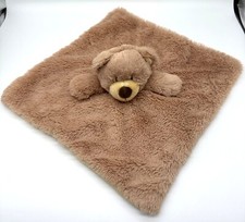 Kelly Toys Brown Bear Plush Lovey Rattle Baby Security Blanket 14" SOFT 2021
