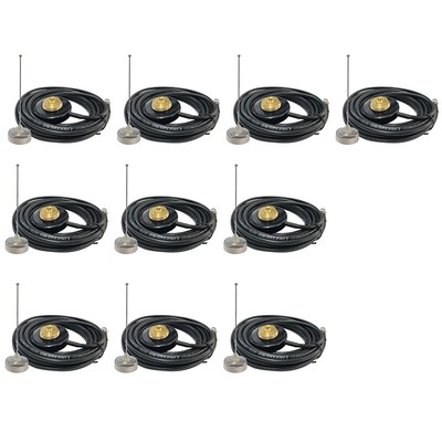 10PCS NMO Magnetic Mount With Mini UHF plug Antenna Set Base For Radio 380-520