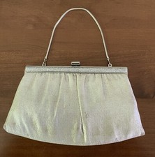 Vintage Silver Clutch Purse with Chain Handle