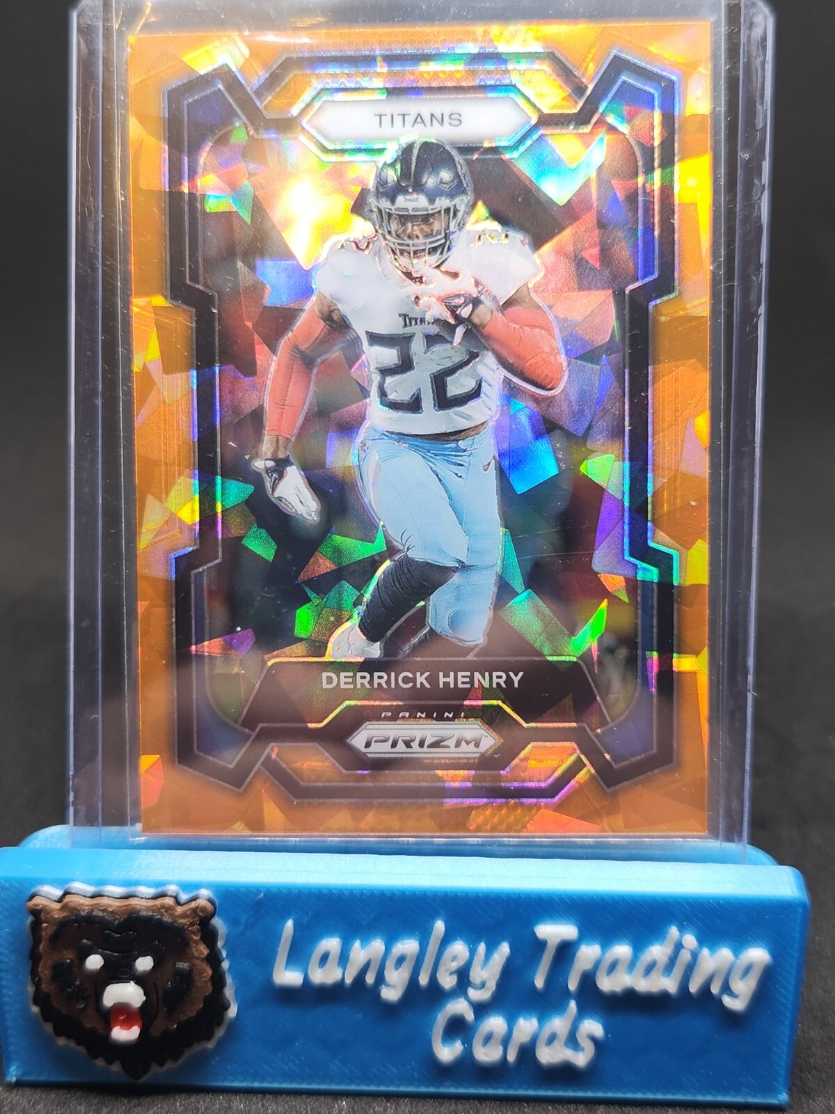 2023 Panini Prizm Derrick Henry Orange Cracked Ice Prizm