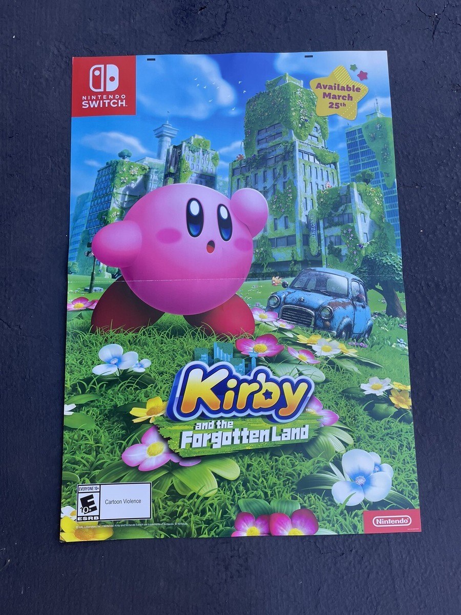 Kirby and the Forgotten Land GameStop Promo Ad Poster