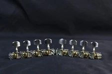 4 TO A SIDE  A-STYLE MANDOLIN MACHINE HEADS TUNERS TUNING PEG Chrome w/ Bushings