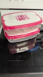 2 T-Mobile Tuesday Lunch Box w/Fork & Knife Food Storage Container Meal Prep