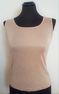 Jersey Unterhemd; reine Seide; mokka; Größe 36.  Neu!Top Qualität!