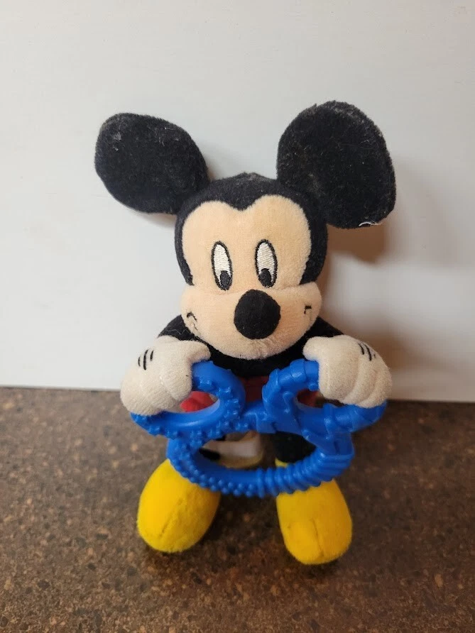The First Years Disney Mickey Mouse Plush Stuffed with Teether Small 6" - Image 2 of 3