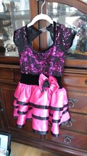 Dress up Costume Dance Black and Pink Child Large 12-14