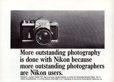 Nikon Camera World's Finest 35mm Outstanding Photography Vintage Print Ad 1964