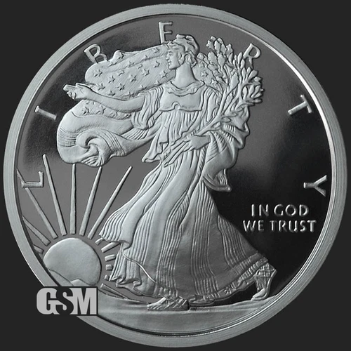 2 oz Walking Liberty .999 Fine Silver Round MADE IN THE USA