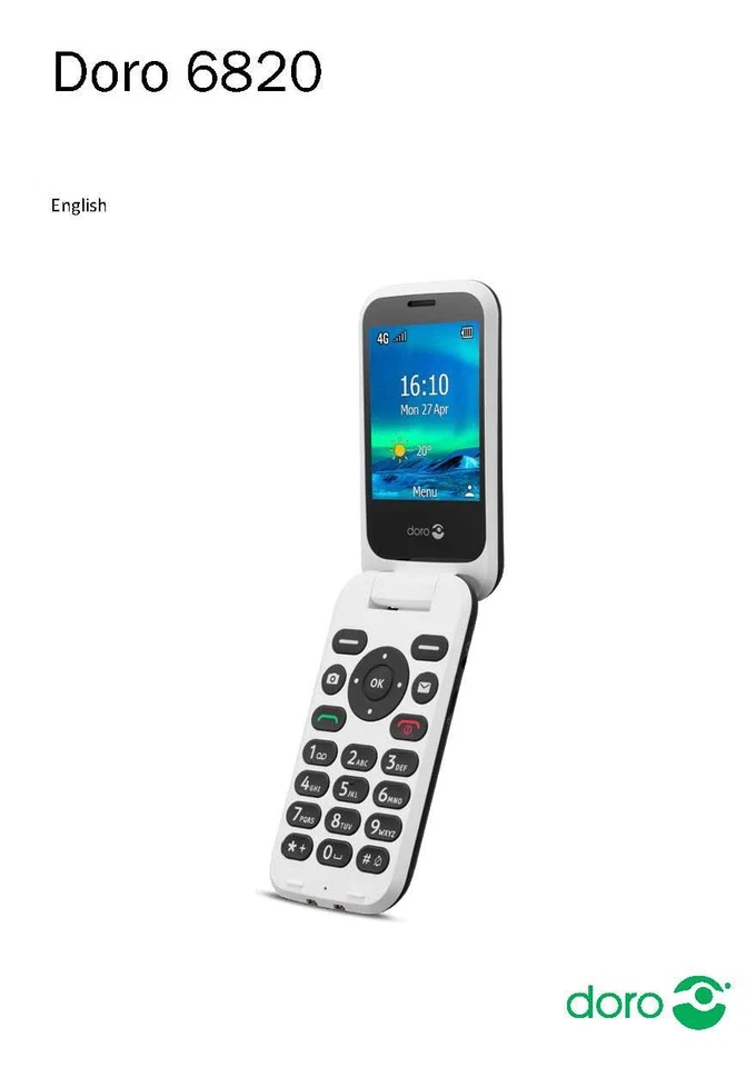 DORO 6820 PRINTED INSTRUCTION MANUAL USER GUIDE HANDBOOK EASY TO READ FREE POST - Image 1 of 1