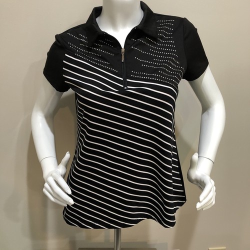 Chico's Zenergy Golf Size 0 Black White 