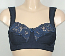 Image of Miss Mary of Sweden Lovely Lace Dark Blue Soft Cup Bra Style 2105