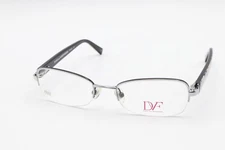 DIANE VON FURSTENBERG DVF8036 001 Silver 51-18-135 Half Frames Flex Hinges PT13
