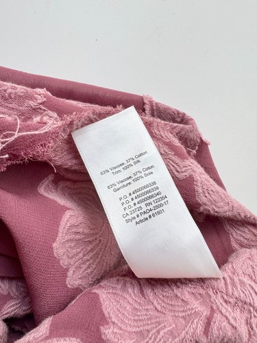 Blusa Campesina Aritzia WILFRED Lourdes Malva Transparente Floral Jacquard, Talla XS - Imagen 12 de 13