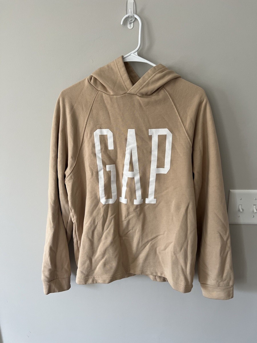 Sweat Gap Marron Vintage Mens Gap Beige Ran Gap Logo Hoodie Size Large