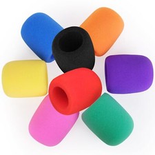 Colorful Microphone Cover Microphone Windscreen Foam Cover Top Grade 8 Pack