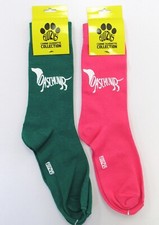 2 Pairs Foozy's Dachshund Silhouette Novelty Crew Socks Dog Print Socks