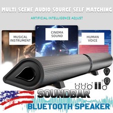 Bluetooth Surround Wireless Sound Bar 4 Speaker TV Home Theater Subwoofer US