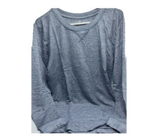 Felina 2-Piece Lounge Set Pajamas Crewneck Top  Jogger Pants GRAY/BLUE S NWT