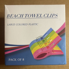 Beach Towel Chair Clips Towel Holder Plastic Clothes Pegs Hanging clip Pack of 8