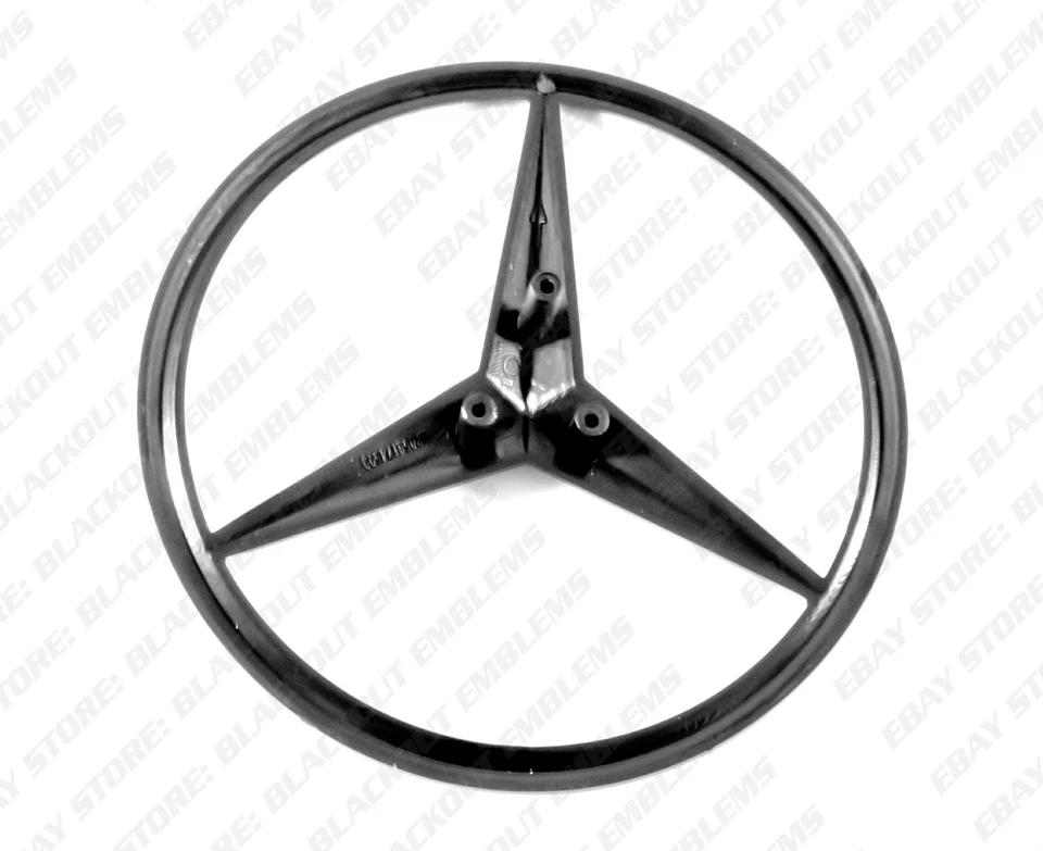 Insignia emblema estrella maletero negro brillante para Mercedes-Benz 560SEC 560SEC 600SEL W126 Foto 2 de 2