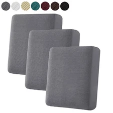 3Pcs Sofa Cushion Cover Stretch Fleece Chair Couch Cushion Cover Individual Seat