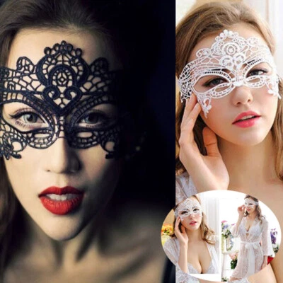 MASK MASQUERADE HALLOWEE PARTY LACE FANCY DRESS STUNNING EYE SEXY BLACK VENETIAN