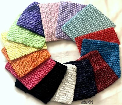 Headband Headwrap Beanie Kylie Hairband Wide Crochet Stretchy Net Elasticated