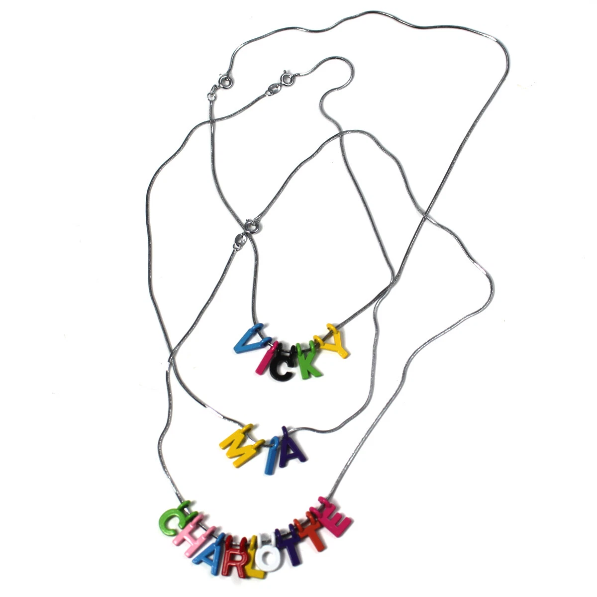 Personalised name necklace child sale