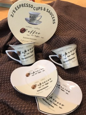 D'Lusso Home Collection 4 Piece  Espresso Set. NIB Not Original Packaging.