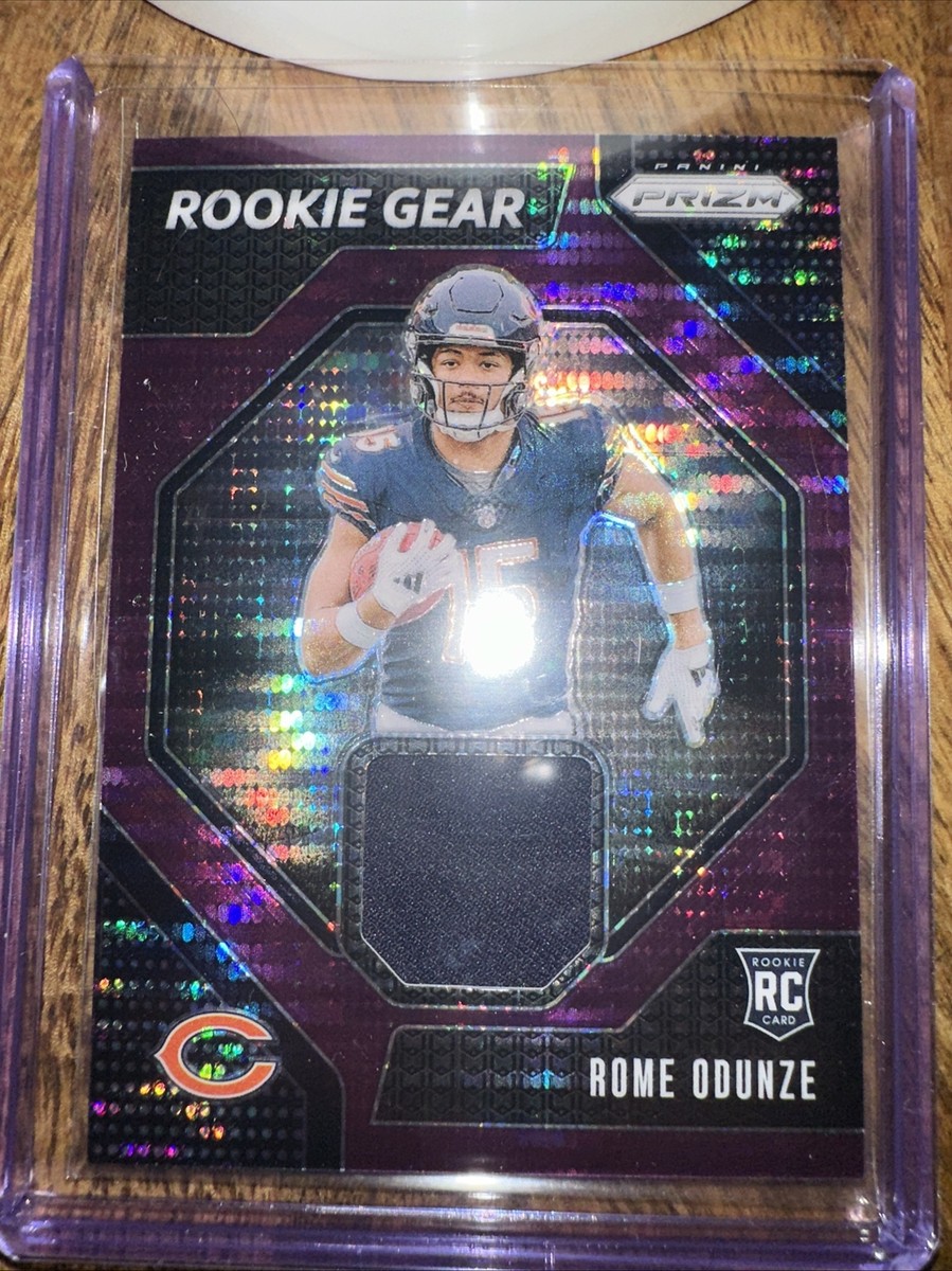 2024 Panini Prizm Rome Odunze Rookie Gear Jerseys Patch SP RC Neon