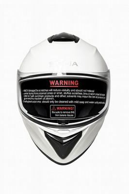 M Sena OutForce   White Glossy | Smart Bluetooth Full-Face Helmet (Brand New)