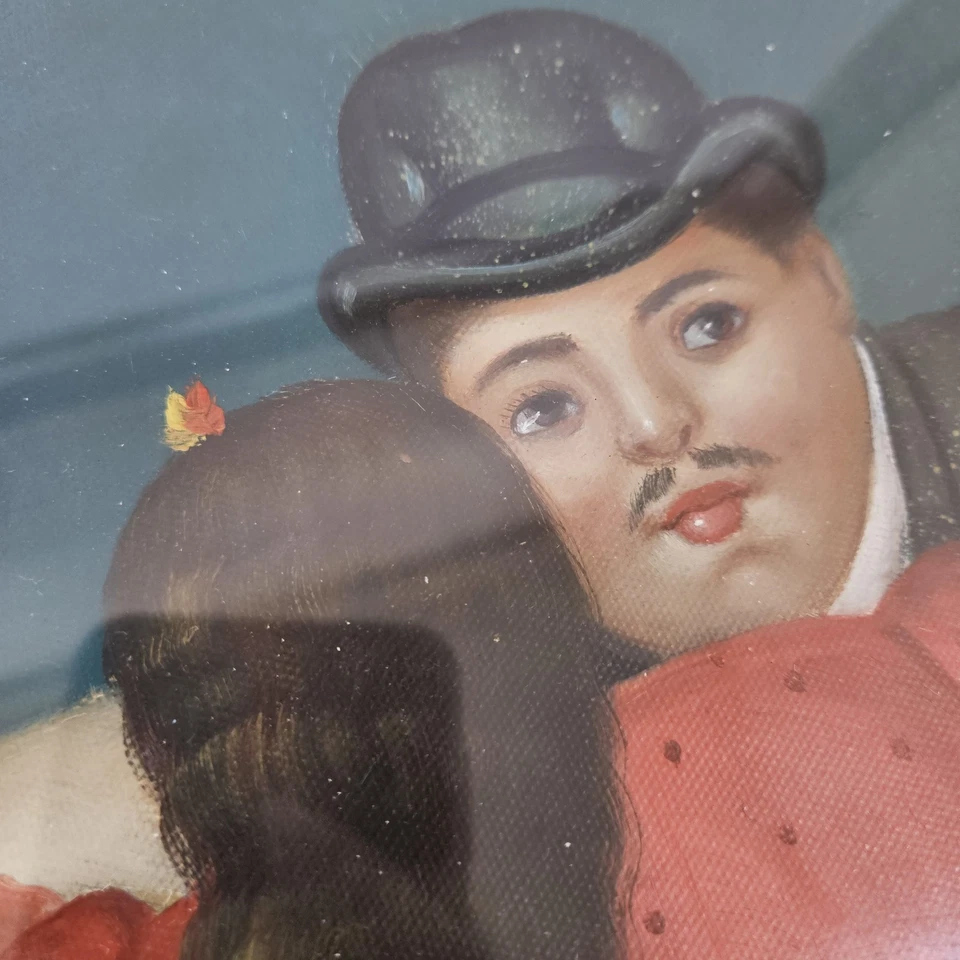 Arte Pintura al óleo FERNANDO BOTERO Fat Dance Girl 16X12 enmarcada sobre lienzo Foto 4 de 4