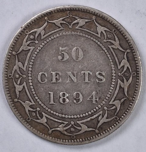 1894 Newfoundland 50 Cents — photo from the most recent tracked eBay sale