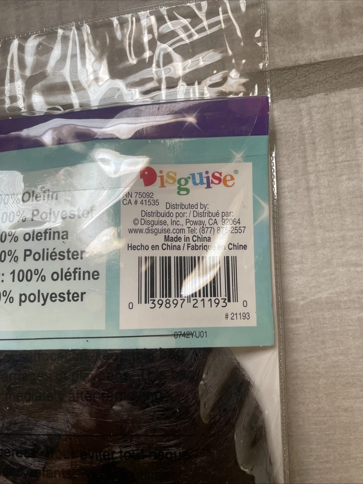 Disney Princess Moana Wig Child Costume NEW - Image 3 of 3