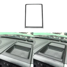 Carbon Fiber Center Console Above Storage Panel Frame For Ford F150 F-150 15-20