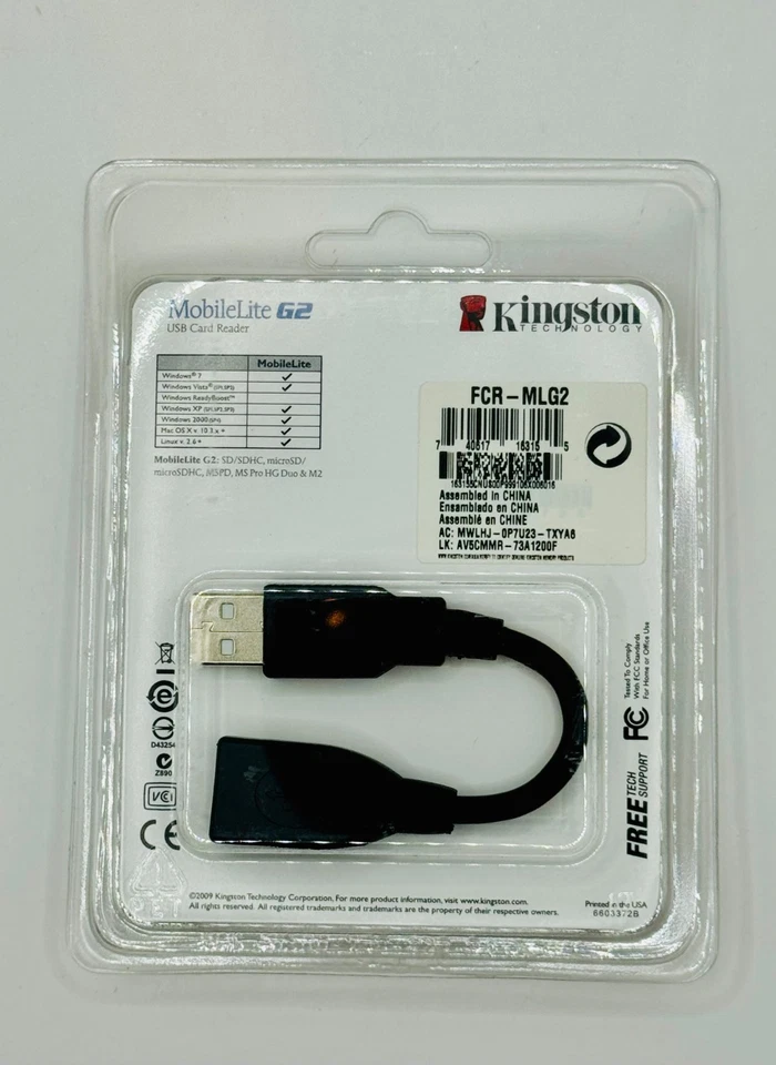 NEW Case of 15 Pcs Kingston MobileLite G2 USB 2.0 Flash Card Readers - FCR-MLG2 - Image 3 of 3