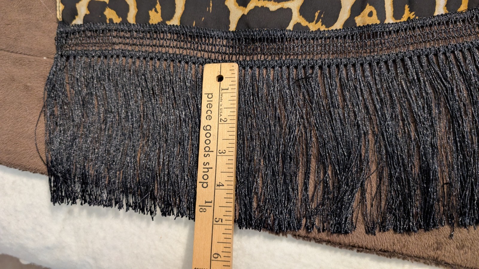 Long Rectangular Leopard Brown/Black/Tan Print Fa… - image 3