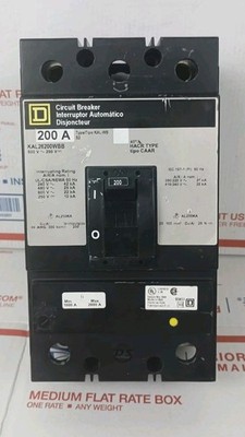Square D KAL26200 200A 600V 2Pole Circuit Breaker  USED CONDITION